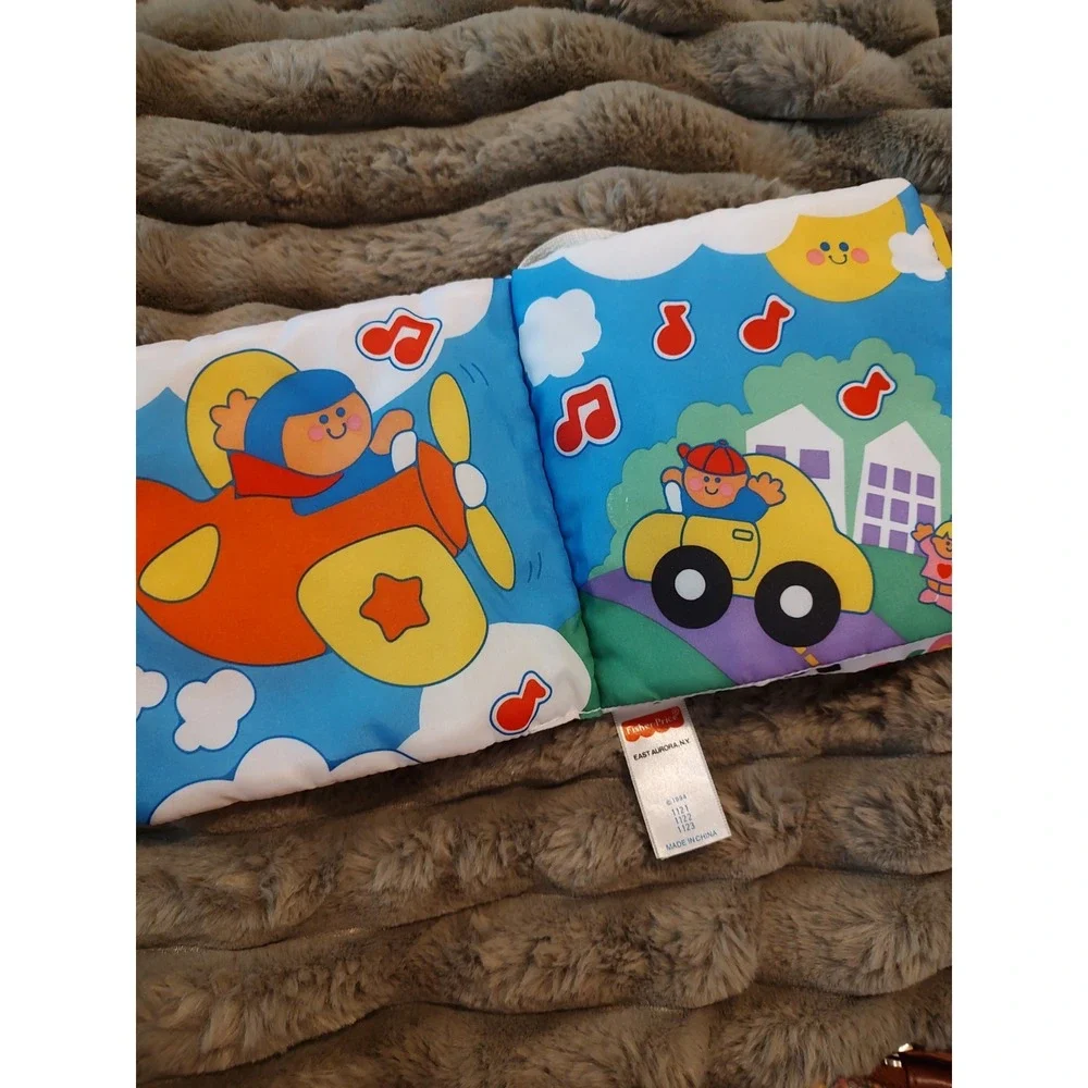 Vintage Fisher Price SoftPlay Baby Book Sounds 1994 Learning Vehicles Soft Plush